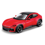 Bburago Ferrari Purosangue 2023 Punane Valatud Mudel Valmis Toode 1/25 / Auto, 18-26030 red