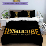 3 tk HARDCORE LOGO mustriga voodipesukomplekt tekikottide komplekt sisaldab tekikotti ja padjap&uuml;&uuml;re, t&auml;iuslik aastaringselt magamistoa kaunistus ja kingitus 140cmx210cm
