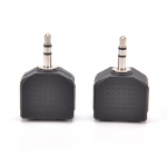 2 tk Audio 3 ,5 mm pistiku isane ja topelt Aux naisk&otilde;rvaklappide Y splitteri adapter
