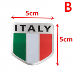 Alumiiniumist 3D metallist Itaalia Itaalia lipu kleebis, embleemi m&auml;rgikleebis, autokaunistus B