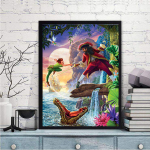 Teemanttikandid v&otilde;itluses 5D teemantristpistega kristall t&auml;isteemant, l&otilde;petamata dekoratiiv 20X30CM