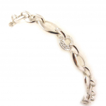 Les Tr&eacute;sors De Lily [C6806] - Bracelet Argent 'Beaut&eacute; Brute' valge