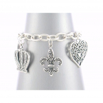 Les Tr&eacute;sors De Lily [F5726] - Bracelet Cr&eacute;ateur 'Cun&eacute;gonde' Argent&eacute; h&otilde;be