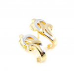 Altesse [H3258] - Poolr&otilde;ngastega k&otilde;rvar&otilde;ngad kullatud 'C&acirc;lin' 2 tooni kuld