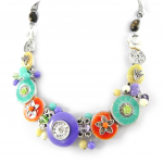 Les Tr&eacute;sors De Lily [H4412] - Collier Cr&eacute;ateur 'Liberty' multicolore mitmev&auml;rviline