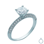 Bague Argent 'Unique' blanc argent&eacute; (rhodi&eacute;) - 6 mm 50 valge