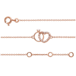 Altesse [N0664] - Bracelet Plaqu&eacute; Or 'Love Queen' plaqu&eacute; or ros&eacute; - 13x12 mm kuld