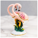 Les Tr&eacute;sors De Lily [Q6000] &ndash; roosa 'Paari Flamingo' ehtekarp - 9,5x7x6 cm Heleroosa