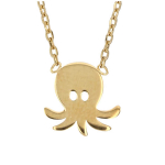 Les Tr&eacute;sors De Lily [Q9380] - Collier enfant 'Pieuvre' plaqu&eacute; or - 12x12 mm kuld