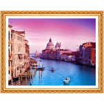 T&auml;ielik &uuml;mmargune 5D DIY teemantmaal  Veneetsia veelinn  tikandiga ristpistes kivist kaunistuskingitus 20X30CM
