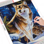 Teemantmaal 5D Hundi Teemanttikandid Ristpistes Loomamosaiik Kodukaunistus 20X30CM