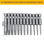 11 tk 12 tk turvaotsiku komplekt Tamper-proof kruvikeeraja puuriots kruvikeeraja otsikud Torx lamepea 1/4 kuuskantpead 12pcs 50mm