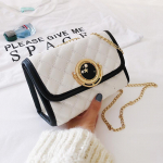 SCIONE Lukukott L&auml;&auml;ne stiilis kott 2019 Uus trendikas metsik messengerkott Rombist kettkott mood v&auml;ike kandiline kott 12cm*8cm*19cm valge