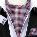 4 tk/ komplekt Stiilne meeste Ascot lipsu komplekt siidist Cravat tasku kandiline mansetin&ouml;&ouml;bid Paisley muster AS-1047