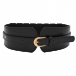 Moodne naiste lai rihm, elastne veniv nahast n&ouml;&ouml;pn&otilde;el, pandlaga korsetiv&ouml;&ouml; Naistele, mustad Cummerbund rihmad must