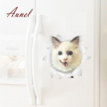 1 tk kodukontor 3D armas kassi seinakunsti kleebis Vannitoa WC kaane kaane kleebis