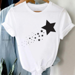 Naiste prinditud Peace Shadow 90ndate l&uuml;hikeste varrukatega triiks&auml;rk Moodne T-s&auml;rk Riietus vabaaja suvedaam Naiste graafiline T-s&auml;rk XL