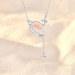 925 Sterling h&otilde;bedane pikk kett Kuukivi Planet Star Charm kaelakee naistele Moeehted Pulmapeo s&uuml;nnip&auml;evakingitus Dz384