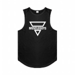 lihased Uus Noorte Sport Causal Singlet Summer Slim fit ja hingav Meeste Tank Top Fitness Kulturismi Vest Print Varrukateta T-s&auml;rk M must