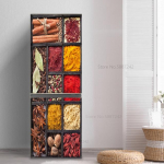 Toidu k&uuml;lmkapi kleebised Vin&uuml;&uuml;l k&uuml;lmkapi tapeet terve ukse kate K&ouml;&ouml;k Isekleepuv s&uuml;gavk&uuml;lmiku kile seinaplakat Seinamaalingud 60x180cm(1pcs)