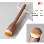 1 tk Premium Cosmetic puidust k&auml;epidemega pintslid Walnut Loose Foundation Contour Brush