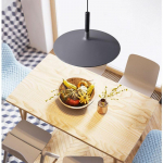 Horn l&uuml;hter elutuba Led l&uuml;hter s&ouml;&ouml;gituba k&ouml;&ouml;k lae laelamp kodu dekoratiivsed kunstivalgustid Diameter 25cm must