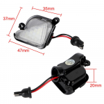 K&uuml;lgpeegli all olev LED-tuli, viga puudub, 1 paar lombilampe Skoda Superb 2 3528SMD valge