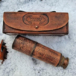 Messingist teleskoop nahkkorpusega Antiikstiilis Marine Vintage Spyglass Maritime