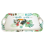 Les Tr&eacute;sors De Lily [A0225] &ndash; suur mitmev&auml;rviline  troopiline  bambusest kandik (tuukan, tere metsik) - 42x29 cm NA mitmev&auml;rviline