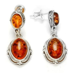 Les Tr&eacute;sors De Lily [R5526] &ndash; k&auml;sit&ouml;&ouml;lised h&otilde;bedast k&otilde;rvar&otilde;ngad  Inspiration  Amber konjak (roodiumiga kaetud) - 30x12mm pruun