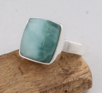 925 Sterling h&otilde;bedane larimar kalliskivist s&otilde;rmus t&auml;iskivist sinine s&otilde;rmus naistele kingiidee v&auml;&auml;riskivist ehted, 4,15 gms 5 sinine