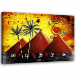 L&otilde;uenditr&uuml;kk Africa Pyramids Palms 60x40 pruun