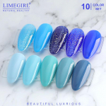 Limegirl 10tk/komplekt Geel-k&uuml;&uuml;nelakk Populaarsed v&auml;rvid Poolp&uuml;siv Leotus UV LED K&uuml;&uuml;nekunstnik Geelid K&uuml;&uuml;nelakk