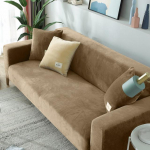 Velvet Plush diivani kate Elastne paks veniv tugitooli diivani kate nurgadiivani katted elutuppa L kujuga 1/2/3/4 istekohaga 3-Seater 190-230cm