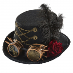 Steampunki m&uuml;ts Steampunki peak&uuml;barad meestele koos prillidega Steampunk ajar&auml;nduri m&uuml;ts Steampunk aksessuaarid Halloweeni pidu must