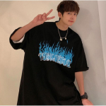 Meeste l&uuml;hikeste varrukatega T-s&auml;rgid Graafilise tr&uuml;kiga kirjaga Poolvarrukatega T-s&auml;rgid Pullover T-s&auml;rk Juhuslik T-s&auml;rk Meeste Korea Vabaaja Kaela Retro Topid M must