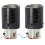 Universaalne auto LED v&auml;ljalasketoru saba k&otilde;ri otsa toru summuti punane tuli p&otilde;lev sirge auto modifitseeritud &uuml;he v&auml;ljundiga 2Pcs