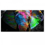 Graffitikunst Elevandi l&otilde;uendimaalingud seinale Plakatid ja v&auml;ljatr&uuml;kid V&auml;rvilised loomad Seinapildid lastetoa sisekujundusele 20x40cm