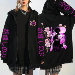 Mood Anime Kochou Shinobu T&otilde;mblukuga kapuuts Manga Talvine S&uuml;gis Kevadine Jope Anime Pusa Harajuku Demon Slayer Kimetsu Ei Yaiba Mantlid XS