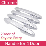 for Honda FIT JAZZ MK3 2015~ Luxurious Chrome Exterior Door Handle Cover Car Accessories Stickers Trim Set 2016 2017 No Button 4 Door gray