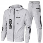 Can Am Team Spyder Mootorrattad Prinditud Meeste S&uuml;gistalve Komplektid T&otilde;mblukuga kapuuts + p&uuml;ksid Kaheosaline Spordidress Spordir&otilde;ivad Spordi&uuml;likond XXL