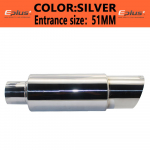 EPLUS auto v&auml;ljalasketoru summuti tagatoru universaalne k&otilde;rge kvaliteediga roostevabast terasest liides 51 57 63 mm v&auml;ljalaskes&uuml;steem 002 Silver 51mm
