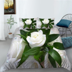 3D roositeemaline voodipesukomplekt Moodne romantiline armastusega tekikott ja padjap&uuml;&uuml;r, mis sobib armastajate ja paaritubade kodukaunistamiseks EU Single 135x200cm