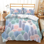 3D maastikumustriga tekikate ja padjap&uuml;&uuml;r 2/3 Beauty voodipesu AU180 * 210 Pehme kodukaunistus naiste tubadesse Baby 100x135cm