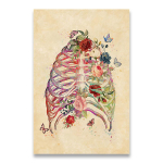 Aju S&uuml;da Kolju Lille Anatoomia Plakat Retrosein Art Print L&otilde;uendimaal P&otilde;hjamaade Haigla Tuba Kodukaunistuse Seinapilt 21X30cm No Frame