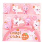 8/12 tk Laste puuviljakorkid N&otilde;elapulgad hambaorkid Mini loominguline puuviljakook Magustoit Toidukahvlid L&otilde;unakarbi kujundus Bento tarvikud