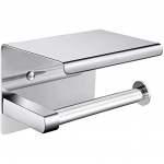 Tualettpaberi riiul, vannitoa liimirest, roostevaba teras SUS304, tualettpaberi riiul ja mobiiltelefonide hoiuruum 14x10x9cm