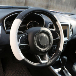 My Good Car Pu Nahast auto rooli kaitsekate Roolikatted Jeep Renegade 2015 2016 2017 Compass 2017 black with white gray