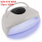 Sun X18 Max UV LED k&uuml;&uuml;nelamp kiireks kuivamiseks geelk&uuml;&uuml;nte lakkimiseks 72 LEDS 320W k&uuml;&uuml;nekuivati ​​Professionaalne manik&uuml;&uuml;risalongi t&ouml;&ouml;riist