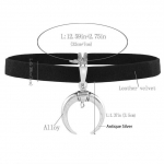 Emo Punk Gothic Choker kaelakee Must samet Ribbon Chockers Moon Pendant Goth kaelakee Naiste kaelarihmad